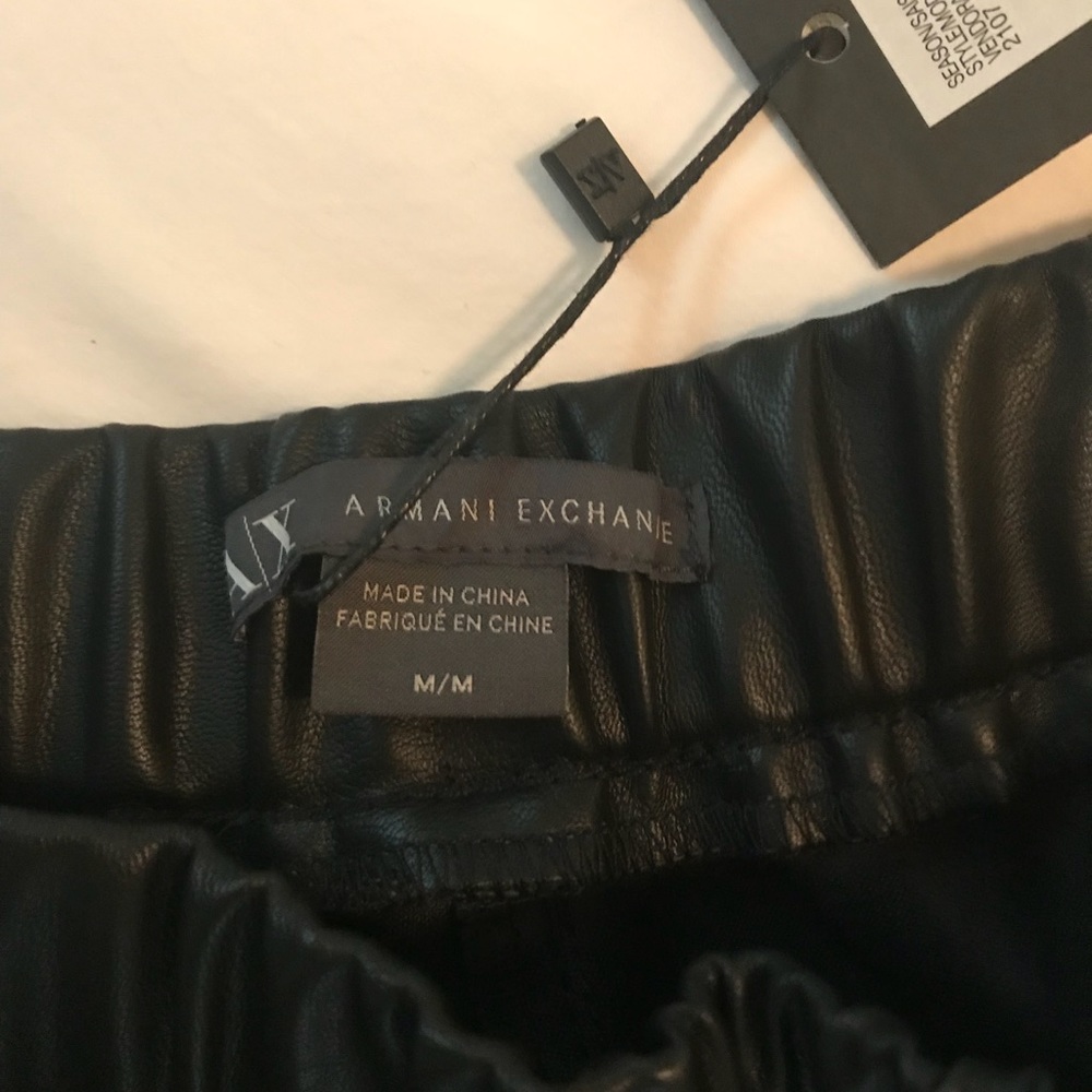 Armani Exchange imitation leather pants - Picture 2 of 8
